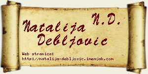 Natalija Debljović vizit kartica